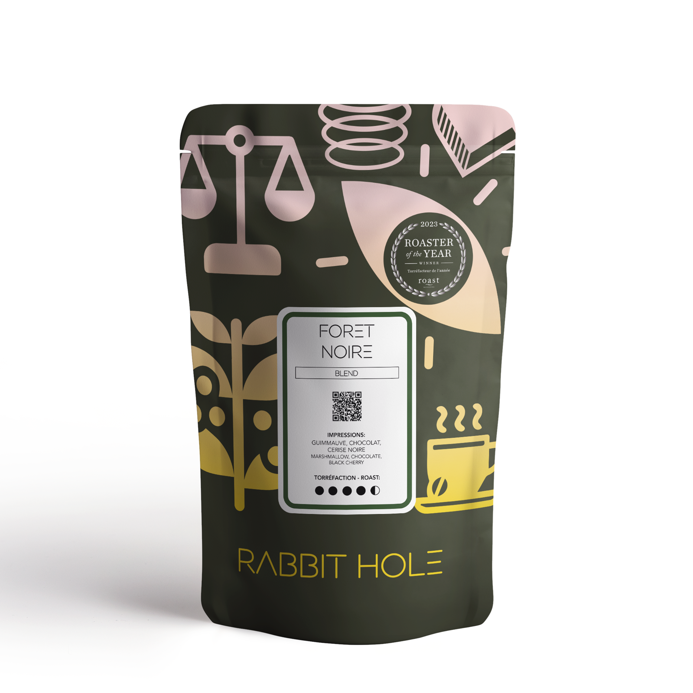 Rabbit Hole Coffee 250g bag of coffee for Foret Noire Blend
